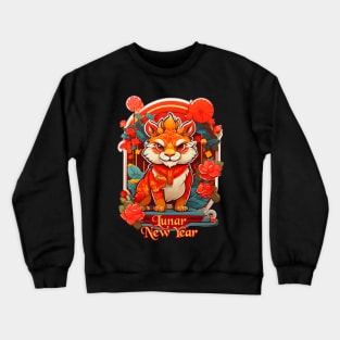 Lunar Chinese New year illustration Crewneck Sweatshirt